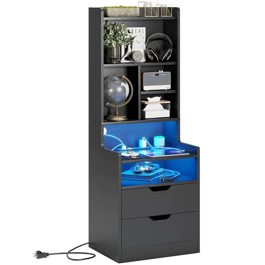Smart LED Nightstand with Charging Station